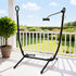 Gardeon Hammock Chair Stand Iron Frame w/ Phone Holder Black-Home & Garden > Hammocks > Hammocks & Accessories-PEROZ Accessories