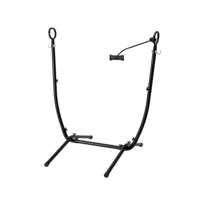 Gardeon Hammock Chair Stand Iron Frame w/ Phone Holder Black-Home &amp; Garden > Hammocks > Hammocks &amp; Accessories-PEROZ Accessories