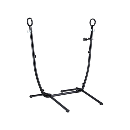 Gardeon Hammock Chair Stand Iron Frame w/ Phone Holder Black-Home &amp; Garden > Hammocks > Hammocks &amp; Accessories-PEROZ Accessories