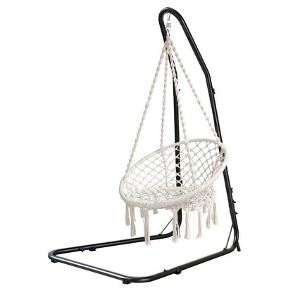 Gardeon Hammock Hanging Chair with Steel Stand-Home &amp; Garden &gt; Hammocks &gt; Hammocks &amp; Accessories-PEROZ Accessories