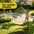 Gardeon Outdoor Egg Swing Chair Wicker Rattan Furniture Pod Stand Cushion Latte-Swing Chairs-PEROZ Accessories