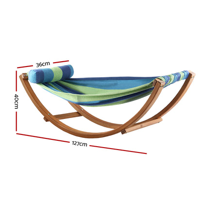 Gardeon Hammock Bed Outdoor Camping Kids Timber Hammock Rocking-Hammock-PEROZ Accessories