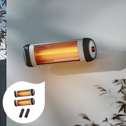 Vevare Electric Infrared Radiant Heater 2x1500W Remote-Heaters-PEROZ Accessories