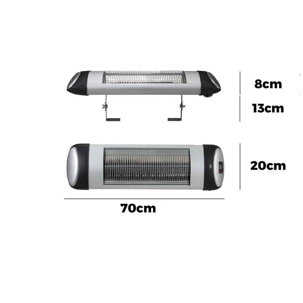 Vevare Electric Infrared Radiant Heater 2x1500W Remote-Heaters-PEROZ Accessories