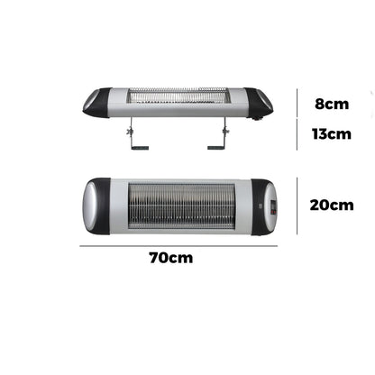 Vevare Electric Infrared Radiant Heater 2x1500W Remote-Heaters-PEROZ Accessories
