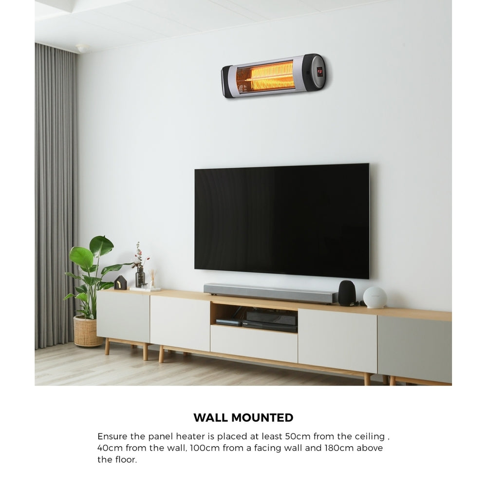 Vevare Electric Infrared Radiant Heater 2x1500W Remote-Heaters-PEROZ Accessories