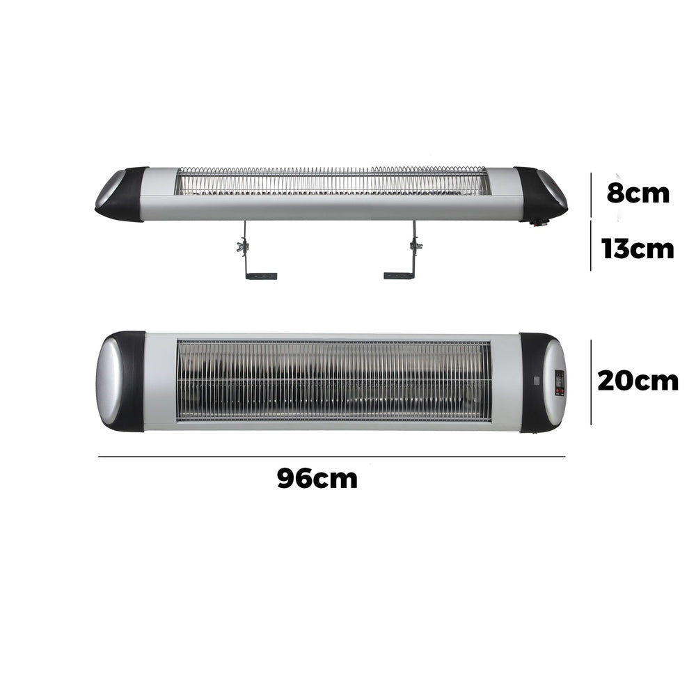 Vevare Electric Strip Infrared Heater Radiant 2500W Remote-Heaters-PEROZ Accessories