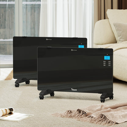 Vevare Electric Glass Panel Heater 2PCS 2000W Wall Mounted-Heaters-PEROZ Accessories