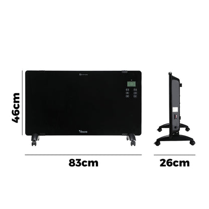 Vevare Electric Glass Panel Heater 2PCS 2000W Wall Mounted-Heaters-PEROZ Accessories