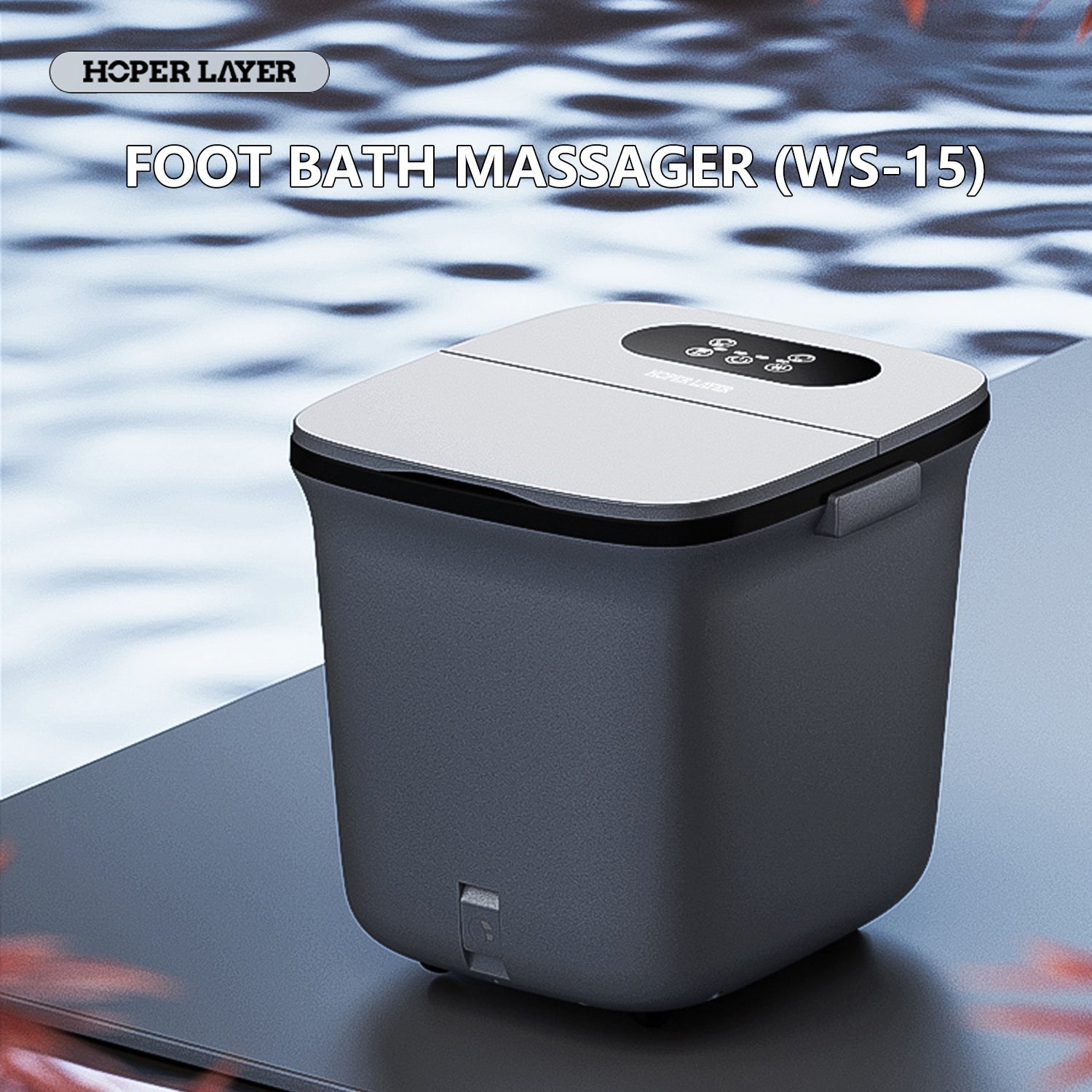 Hoper Layer Circulating Heating Foot SPA Bath Massager Dry and Wet Dual-use WS-15-Foot Care-PEROZ Accessories