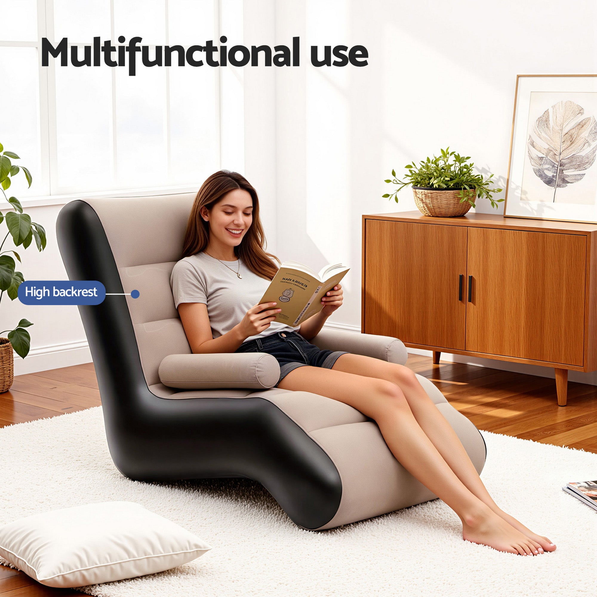 Gardeon Inflatable Chair Sun Lounger Blow Up Folding Air Chairs Sofa for Camping with Pump-Furniture > Outdoor > Outdoor Sofas &amp; Lounge Sets-PEROZ Accessories