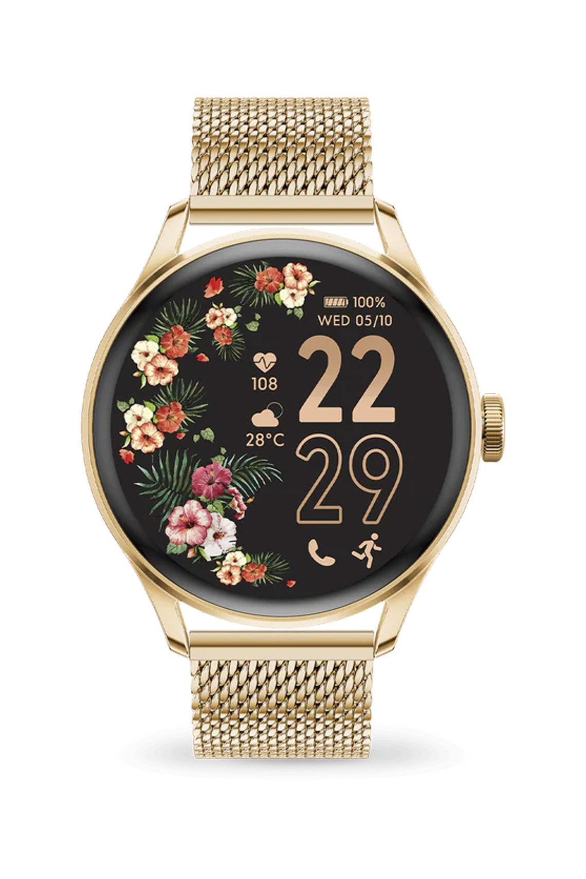 ICE smart 2.0 Round 1.2 Amoled Screen Gold Milanese Strap Watch-PEROZ Accessories