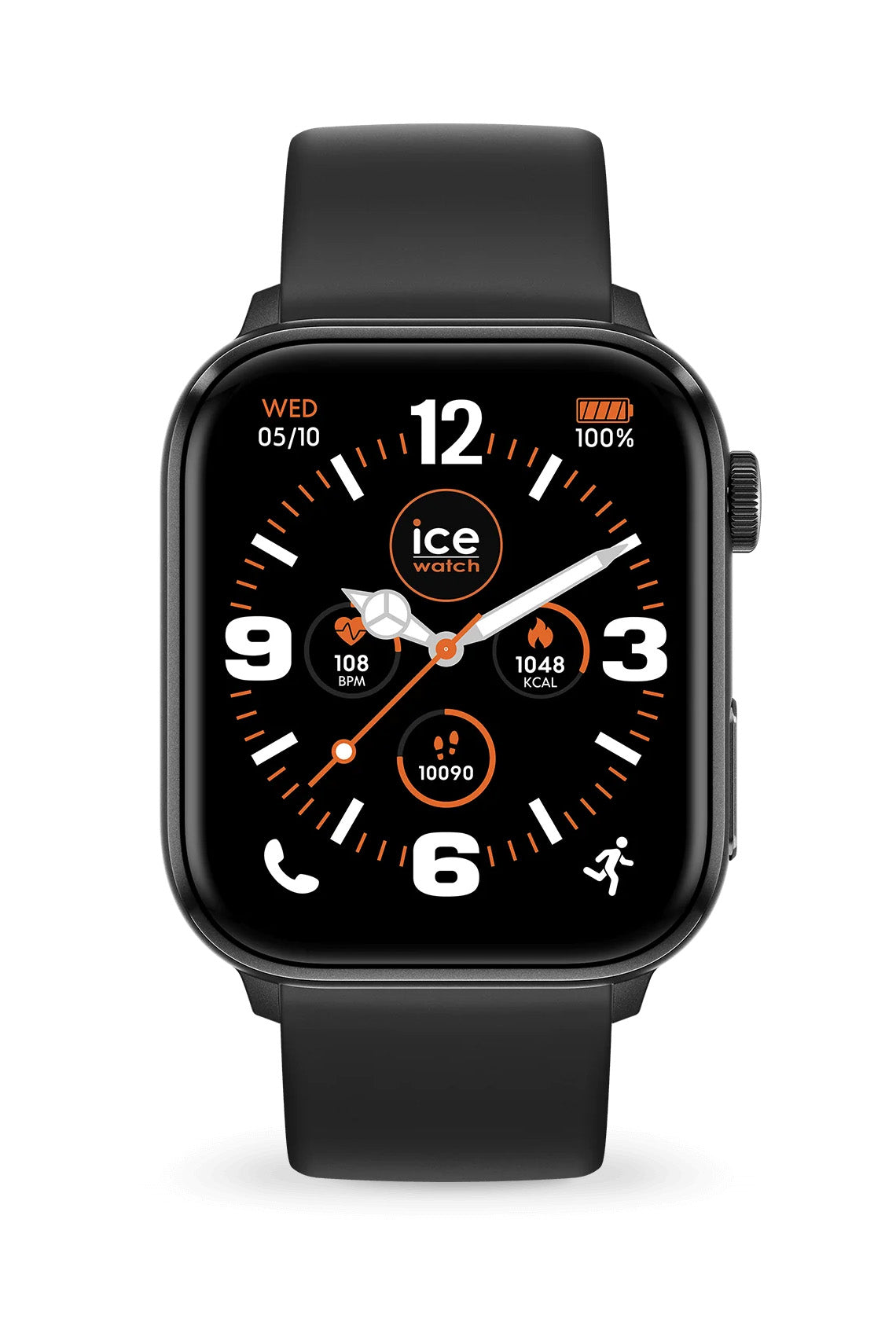 ICE smart 3.0 Rectangular 1.78 Amoled GPS Black Silicone Strap Watch-PEROZ Accessories