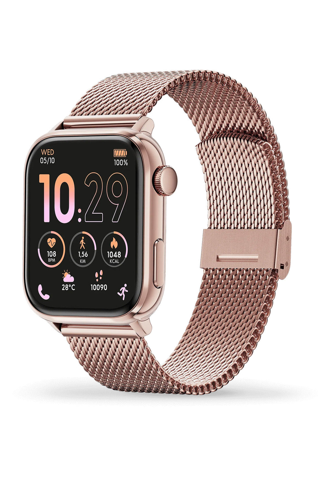 ICE smart 3.0 Rectangular 1.78 Amoled GPS Rose Gold Milanese Strap Watch-PEROZ Accessories