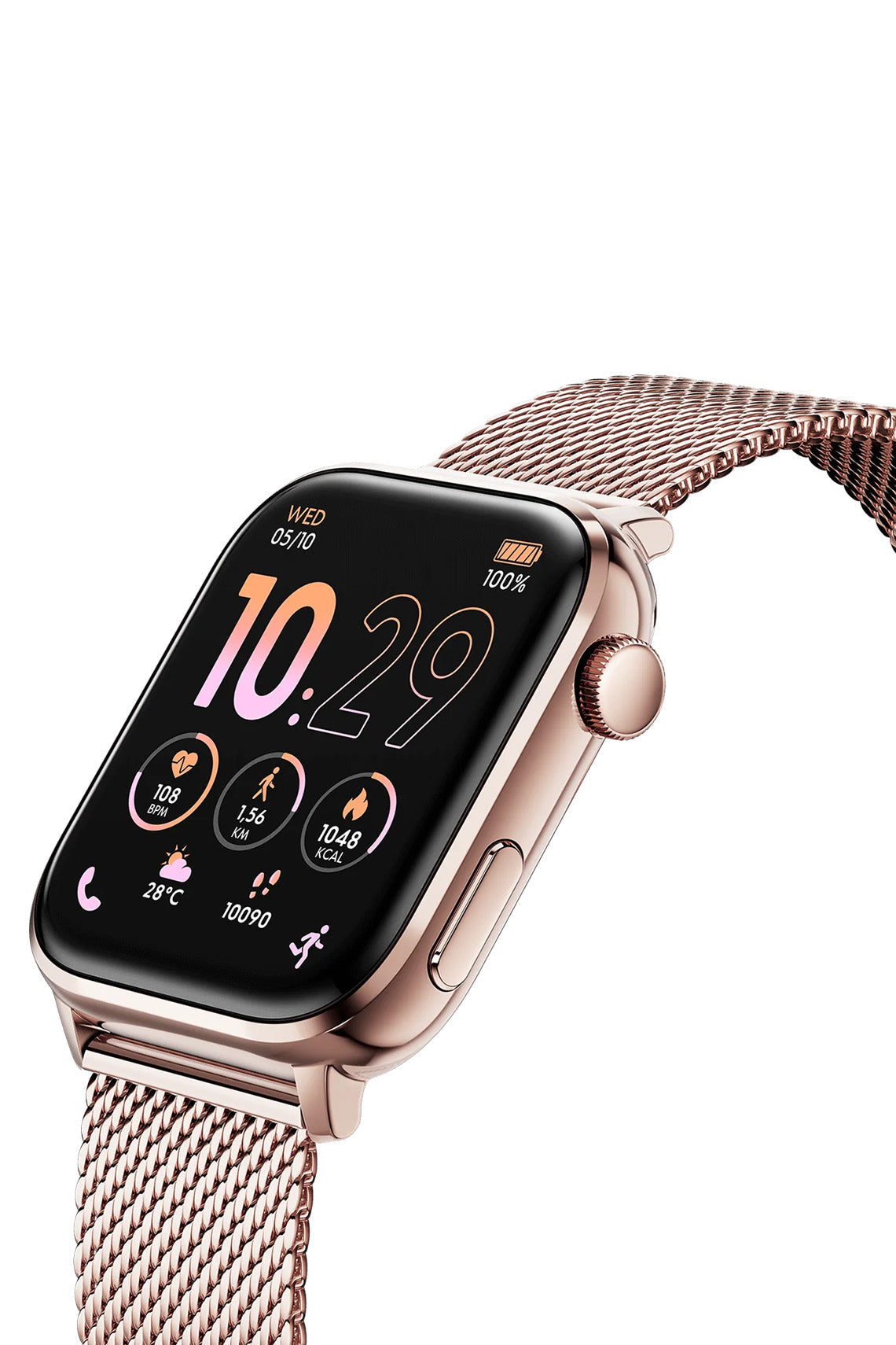 ICE smart 3.0 Rectangular 1.78 Amoled GPS Rose Gold Milanese Strap Watch-PEROZ Accessories