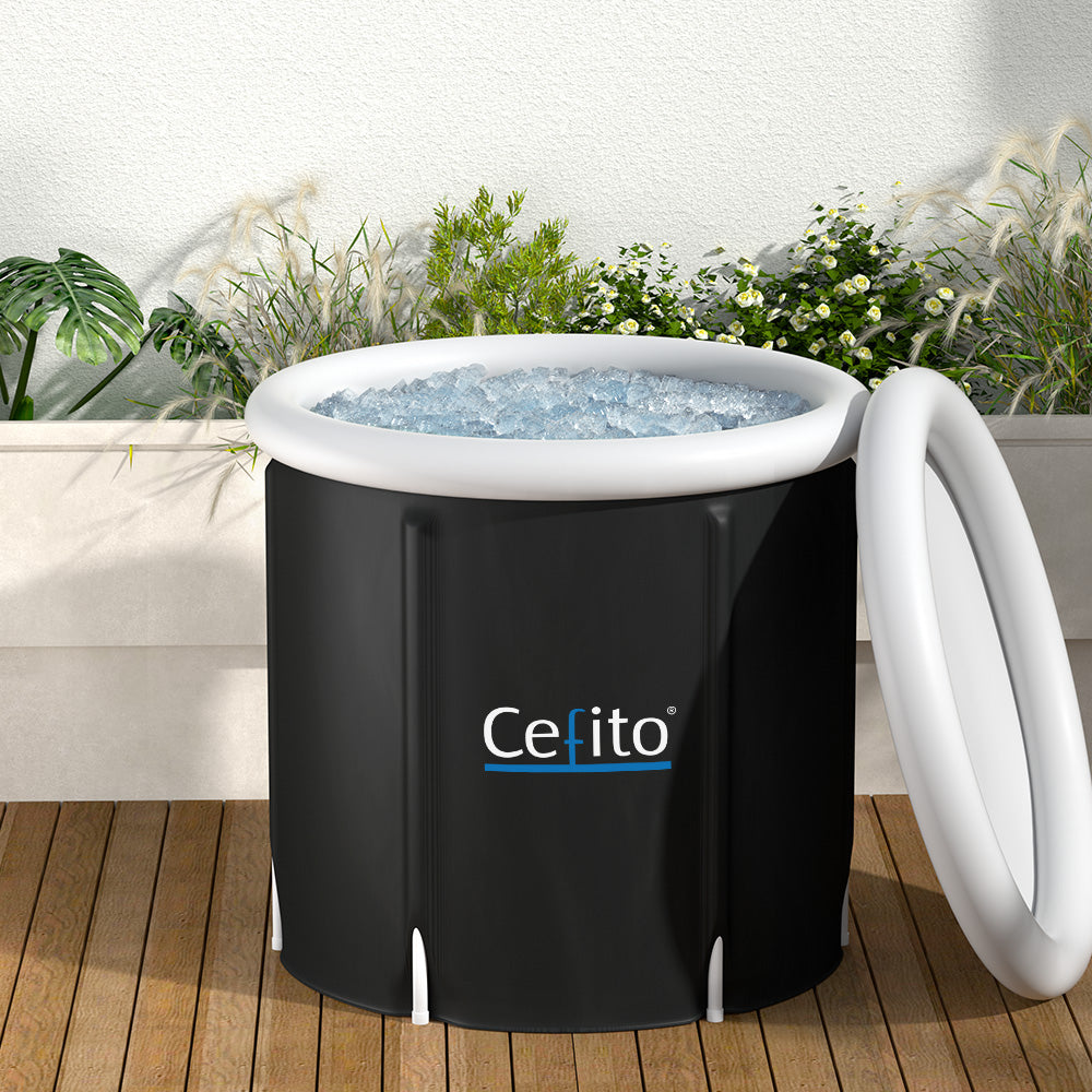 Weisshorn Portable Ice Bath Tub 75X75CM Inflatable Folding Bathtub Spa Massage-Furniture &gt; Bathroom &gt; Bathtubs-PEROZ Accessories