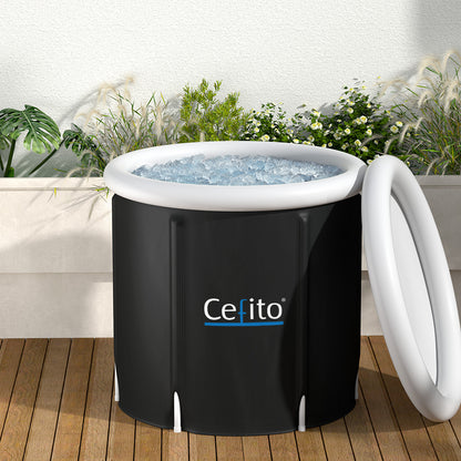 Weisshorn Portable Ice Bath Tub 75X75CM Inflatable Folding Bathtub Spa Massage-Furniture &gt; Bathroom &gt; Bathtubs-PEROZ Accessories