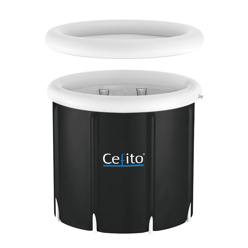 Weisshorn Portable Ice Bath Tub 80X80CM Inflatable Folding Bathtub Spa Massage-Furniture &gt; Bathroom &gt; Bathtubs-PEROZ Accessories