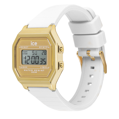ICE digit retro - White gold-PEROZ Accessories