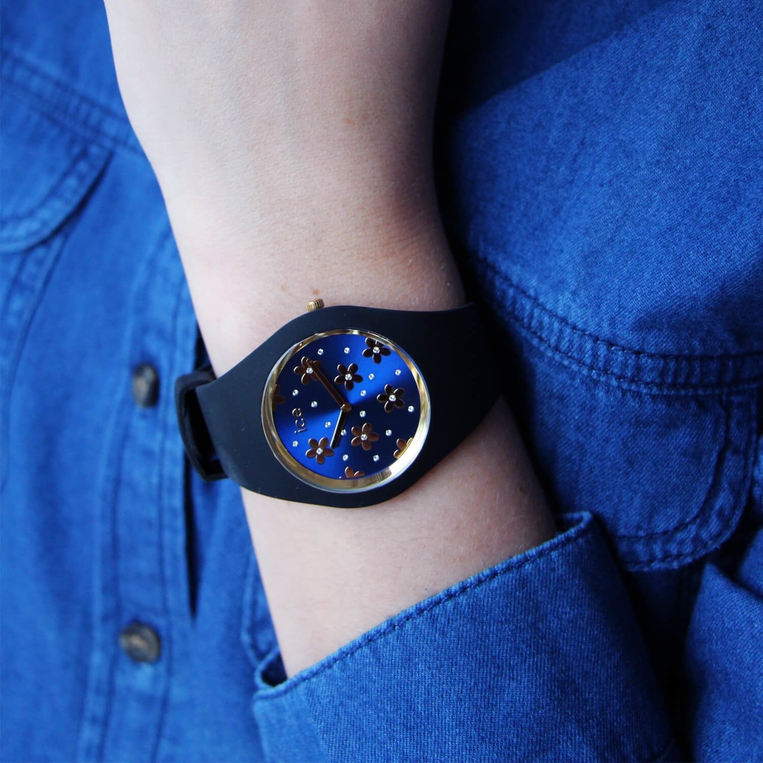 ICE flower - Precious deep blue-PEROZ Accessories