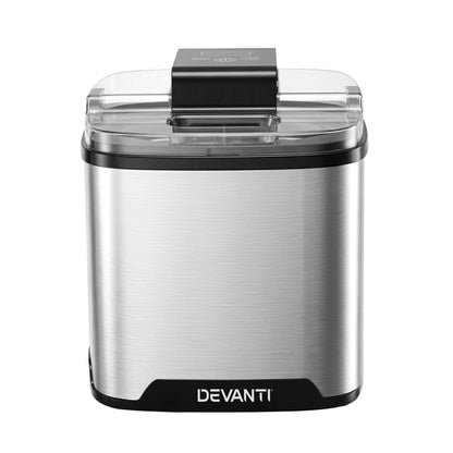 Devanti Ice Cream Maker Machine 2L Homemade Gelato Sorbet Frozen Drinks Sliver