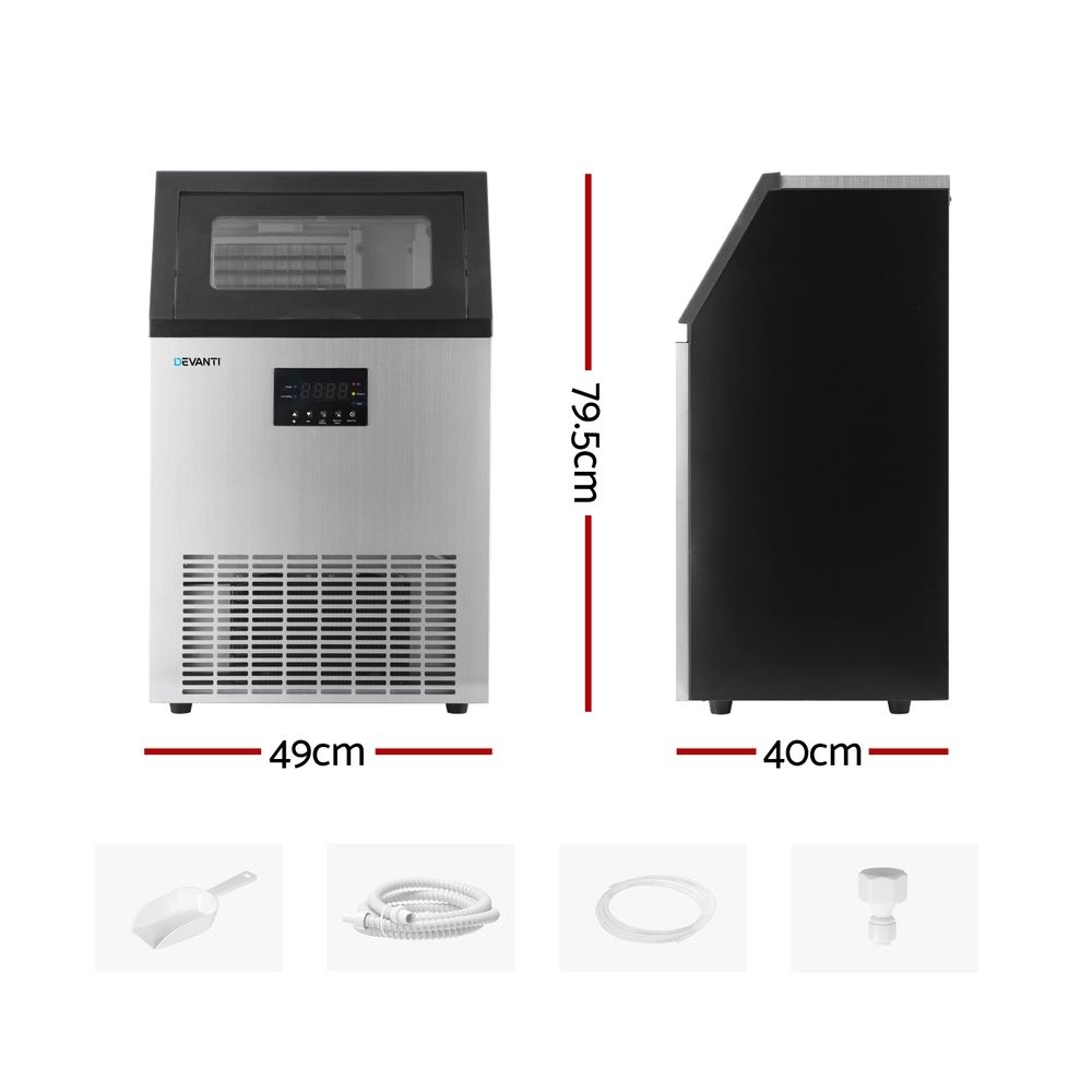 Devanti 45kg Ice Maker Commercial Machine-Appliances > Kitchen Appliances > Ice Makers-PEROZ Accessories