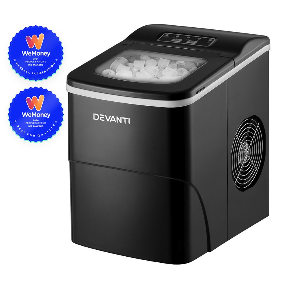 Devanti 12kg Ice Maker Machine Black-Ice Makers-PEROZ Accessories