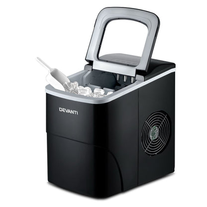 Devanti 12kg Ice Maker Machine Black-Ice Makers-PEROZ Accessories
