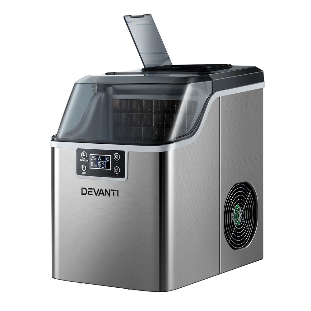 Devanti 20kg Ice Maker Machine Stainless Steel-Ice Makers-PEROZ Accessories