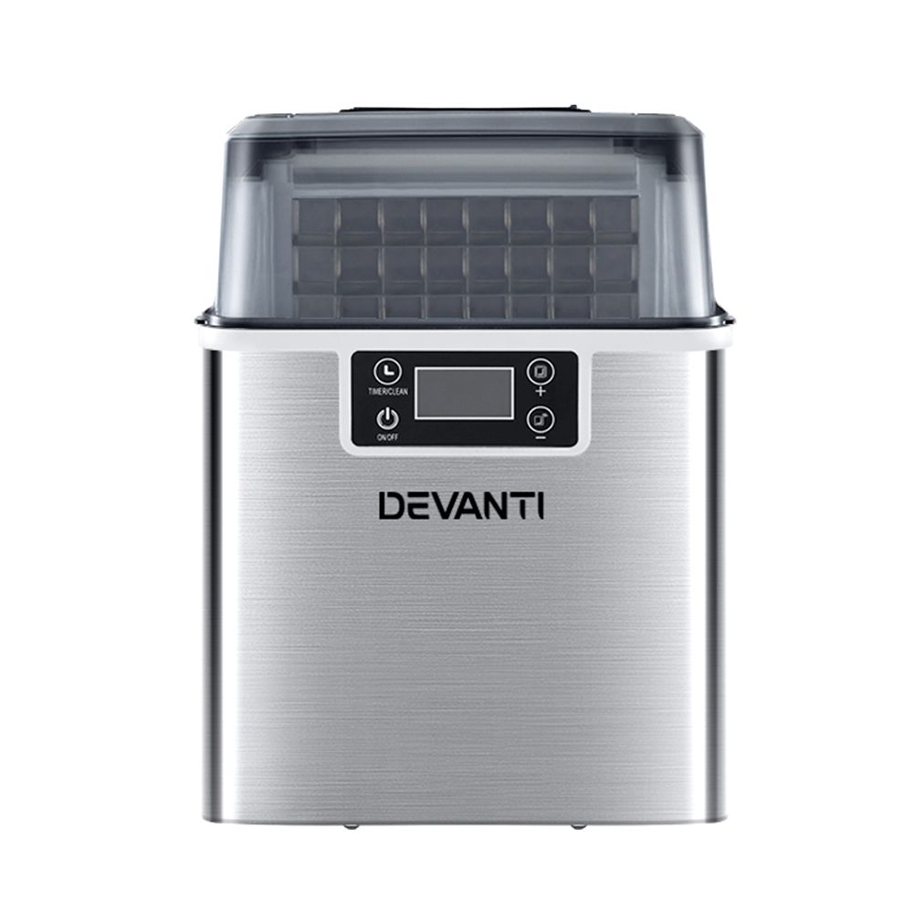 Devanti 20kg Ice Maker Machine Stainless Steel-Ice Makers-PEROZ Accessories