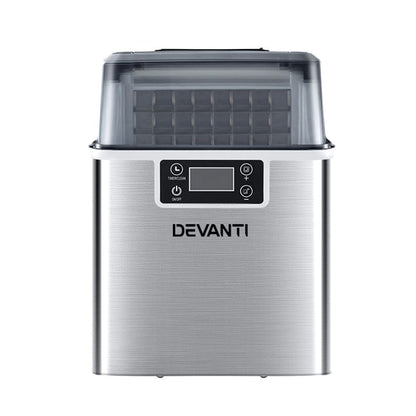 Devanti 20kg Ice Maker Machine Stainless Steel-Ice Makers-PEROZ Accessories