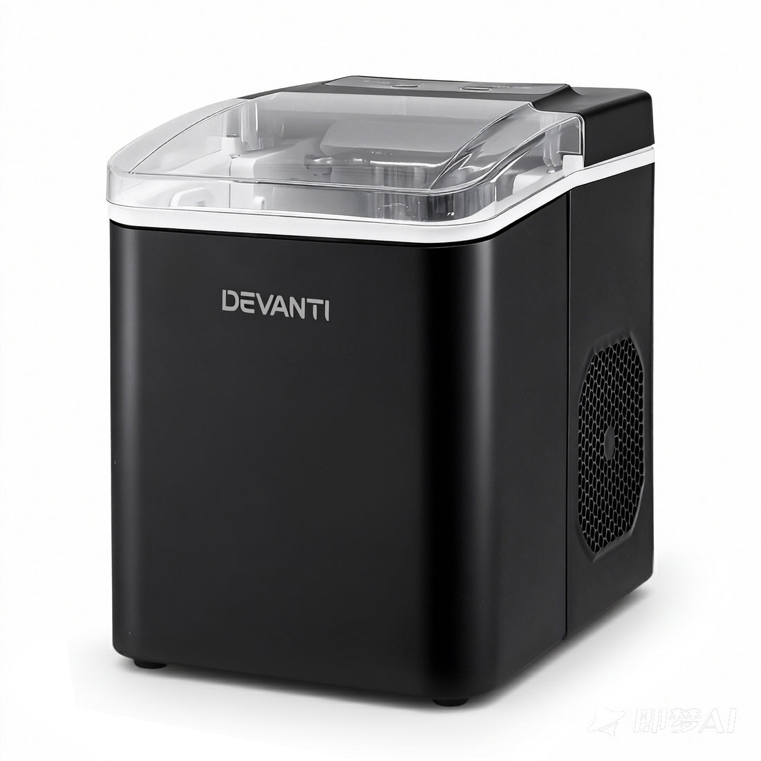 Devanti Ice Maker Machine Portable 12kg Countertop w/Self Cleaning 1.2L Black-Appliances > Kitchen Appliances > Ice Makers-PEROZ Accessories