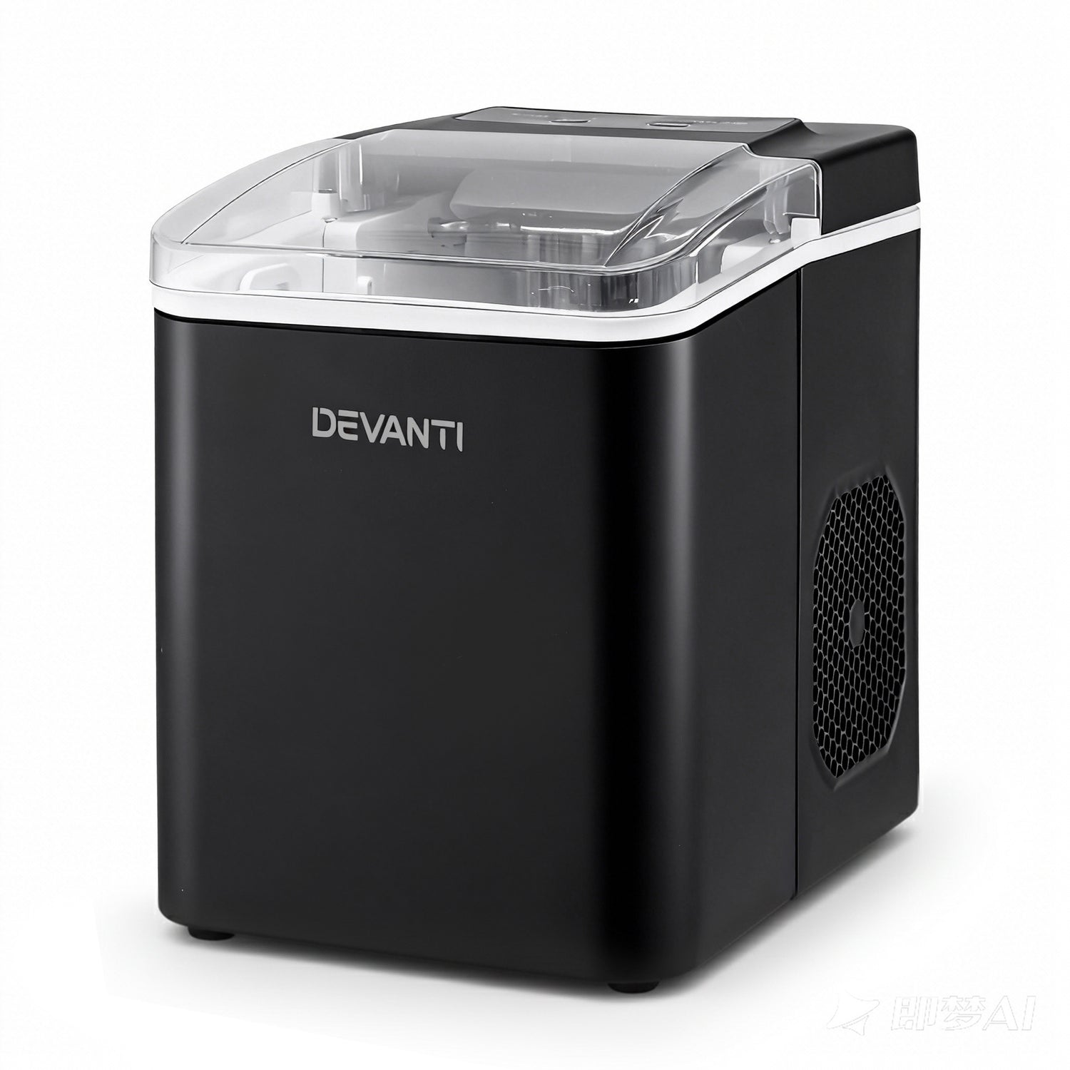 Devanti Ice Maker Machine Portable 12kg Countertop w/Self Cleaning 1.2L Black-Appliances > Kitchen Appliances > Ice Makers-PEROZ Accessories