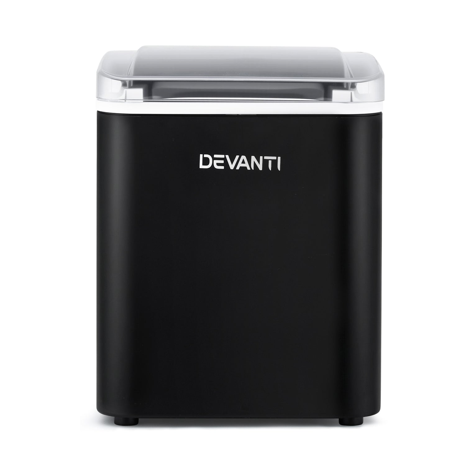 Devanti Ice Maker Machine Portable 12kg Countertop w/Self Cleaning 1.2L Black-Appliances > Kitchen Appliances > Ice Makers-PEROZ Accessories