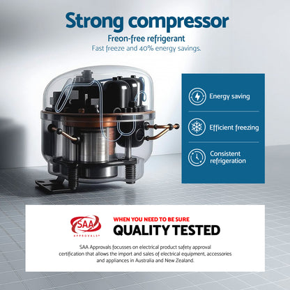 Devanti Ice Maker Machine Portable 12kg Countertop w/Self Cleaning 1.2L White-Appliances > Kitchen Appliances > Ice Makers-PEROZ Accessories