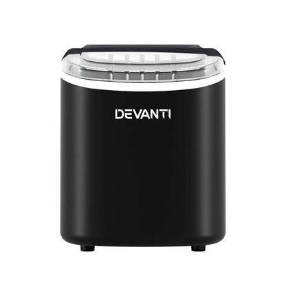 Devanti 12kg Ice Maker Machine w/Self Cleaning Black-Appliances > Kitchen Appliances-PEROZ Accessories