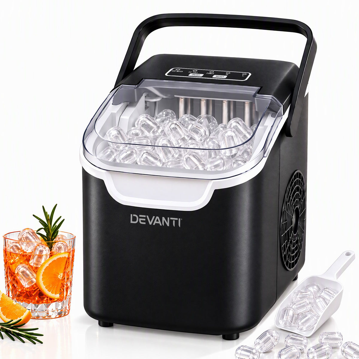 Devanti Ice Maker Ice Compact 12KG/24H Countertop Machine for Home