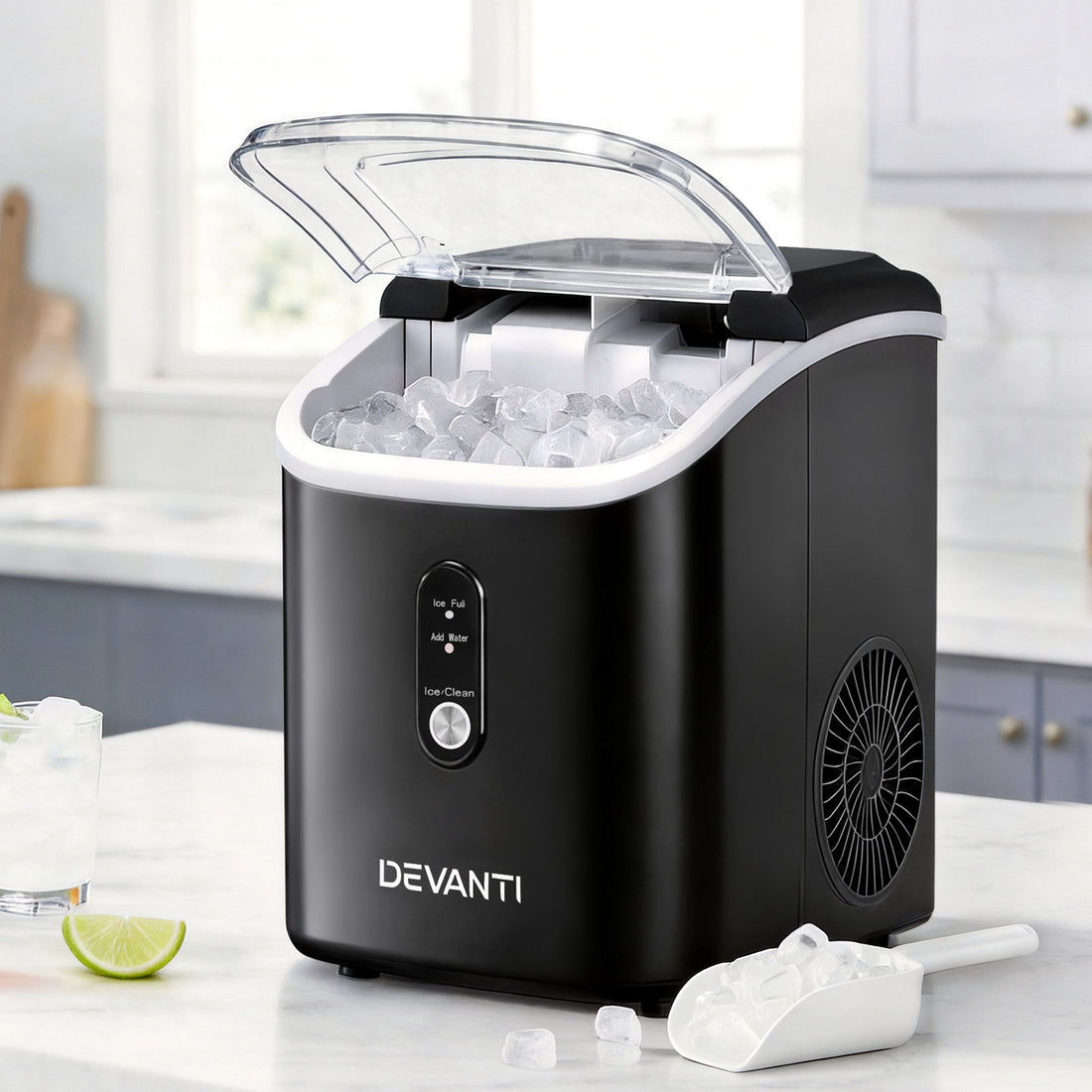 Devanti 15kg Nugget Ice Maker Machine-Appliances > Kitchen Appliances-PEROZ Accessories