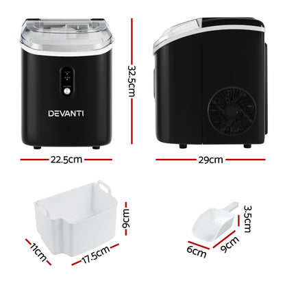 Devanti 15kg Nugget Ice Maker Machine-Appliances > Kitchen Appliances-PEROZ Accessories