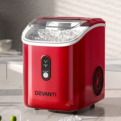 Devanti Ice Maker Machine 15kg Nugget Chewable Ice Cube-Appliances > Kitchen Appliances > Ice Makers-PEROZ Accessories