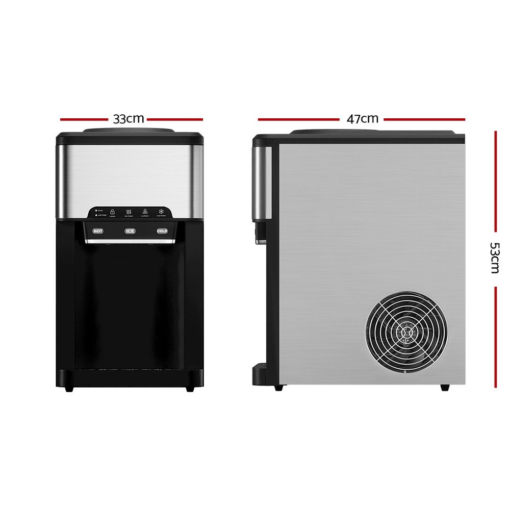 Devanti 20kg Ice Maker Machine with Water Dipenser-Appliances > Appliances Others-PEROZ Accessories