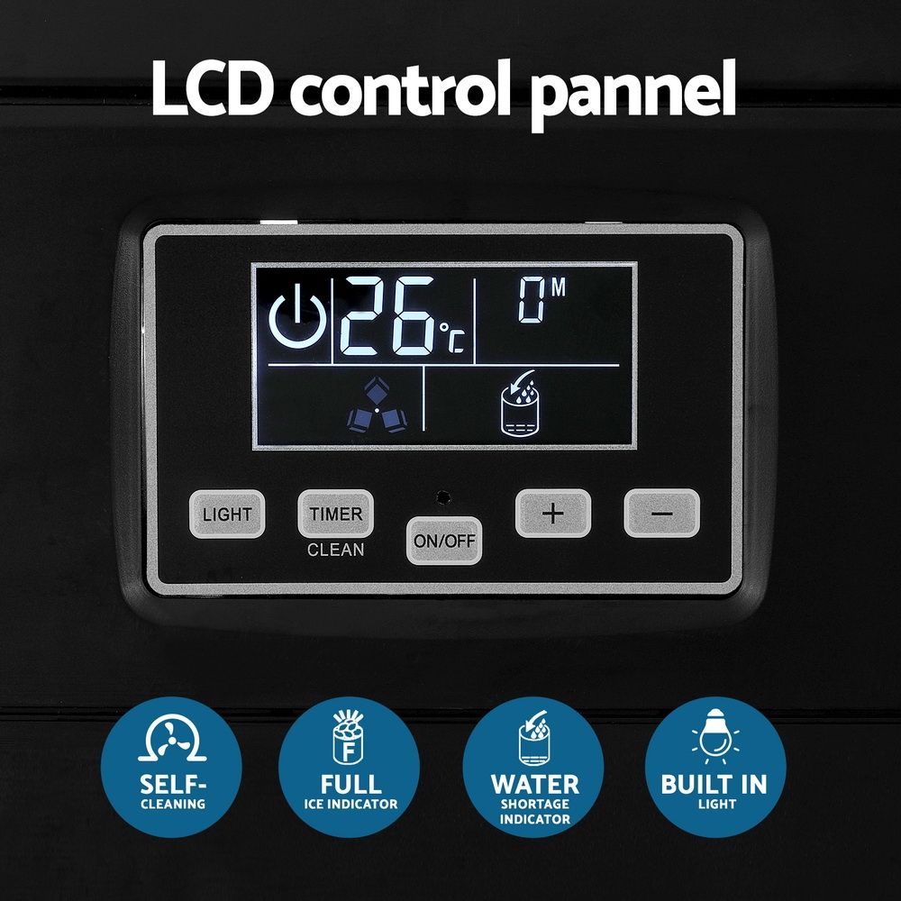 Devanti Commercial Ice Maker Cube Machine 30kg-Appliances > Kitchen Appliances-PEROZ Accessories