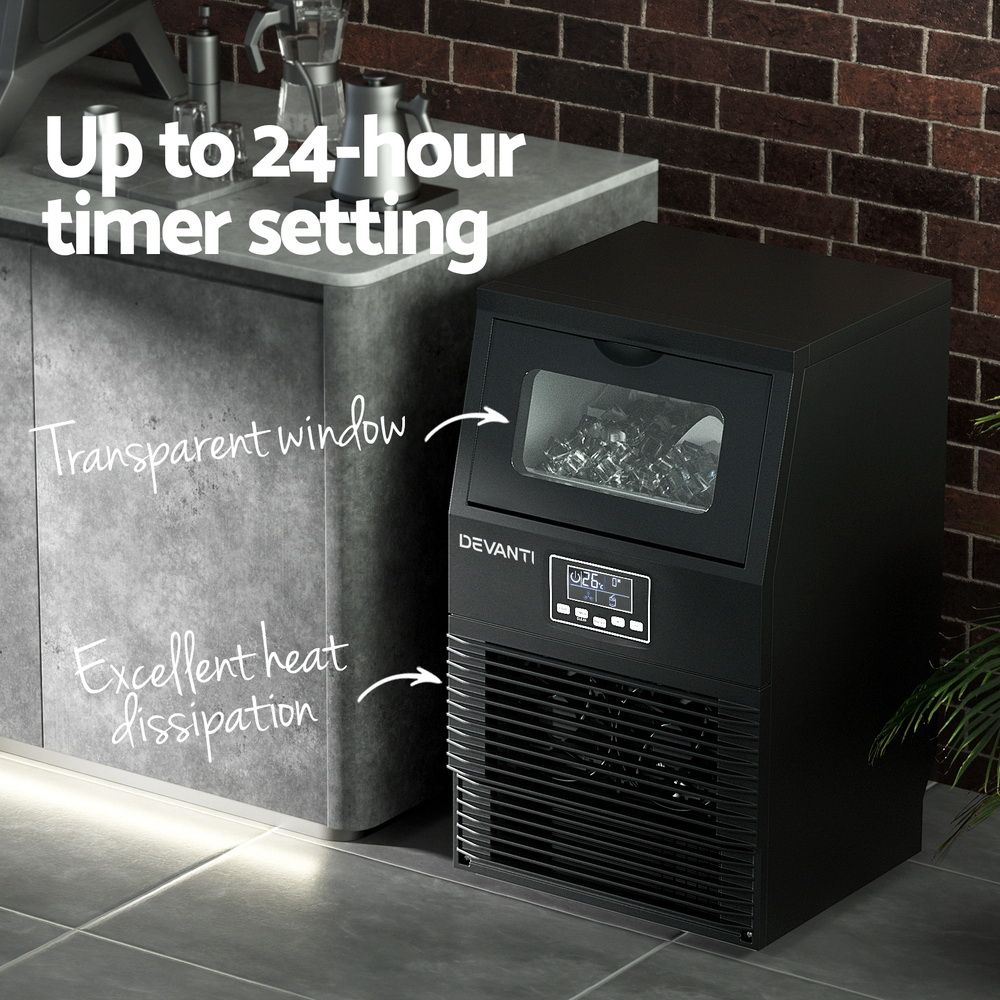 Devanti Commercial Ice Maker Cube Machine 30kg-Appliances > Kitchen Appliances-PEROZ Accessories