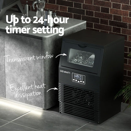 Devanti Commercial Ice Maker Cube Machine 30kg-Appliances > Kitchen Appliances-PEROZ Accessories