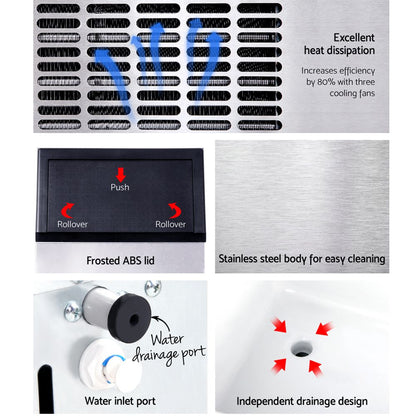 Devanti 45-60kg Commercial Ice Maker Machine-Ice Makers-PEROZ Accessories