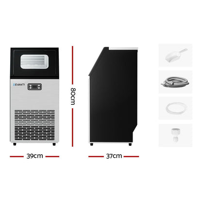 Devanti 45kg Commercial Ice Maker Machine-Appliances > Kitchen Appliances-PEROZ Accessories