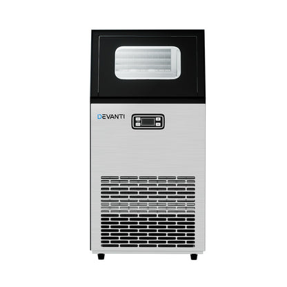 Devanti Commercial Ice Maker Machine 45kg Ice Cube Tray Bar Stainless Steel-Appliances &gt; Kitchen Appliances-PEROZ Accessories