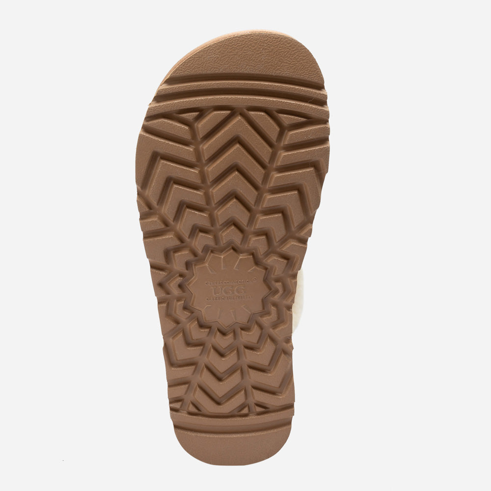 Ugg Violet Matelassé Shearling Platform Slipper (Detachable Feature)-Women Slippers-PEROZ Accessories