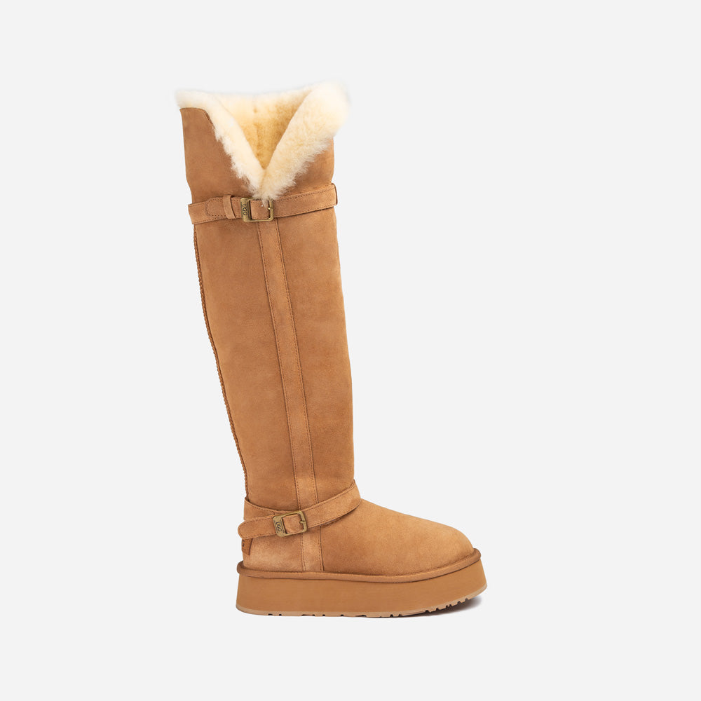 Ugg Classic Platform Buckle Tall Boots (Over The Knee)-PEROZ Accessories