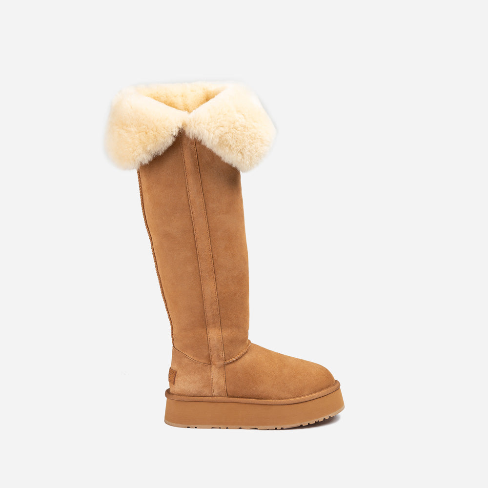 Ugg Classic Platform Buckle Tall Boots (Over The Knee)-PEROZ Accessories